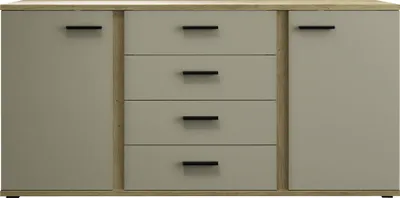 Produktbild von Sideboard KANADA mit 2 Türen und 4 Schubkästen, Artisan Eiche Holznachbildung