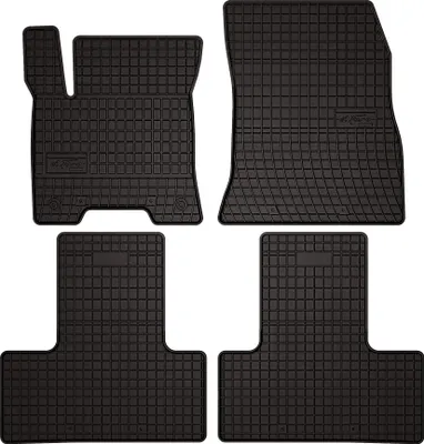 Produktbild von Gummifußmatten passend für Mercedes EQB X243 (SUV, Bj. 2021-) –  schwarz, passgenau, mit Befestigungen set 4 Stk. - Gummi-Automatten