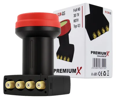 Produktbild von PremiumX Quad LNB für 4 Teilnehmer PX-SUN-QS DVB-S2 Sat Empfangskopf