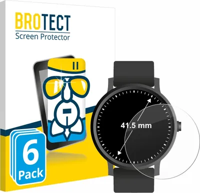 Produktbild von 6x BROTECT Schutzglas für Armbanduhren (Kreisrund, ø: 41.5 mm) Schutzfolie Panzer Folie Glas Display Schutz klar