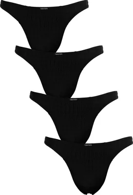 Produktbild von Fabio Farini - 4 Stück Herren Unterhosen - Männer Tangas aus atmungsaktiver Mikrofaser im sportlichen Look mit Karo-Muster