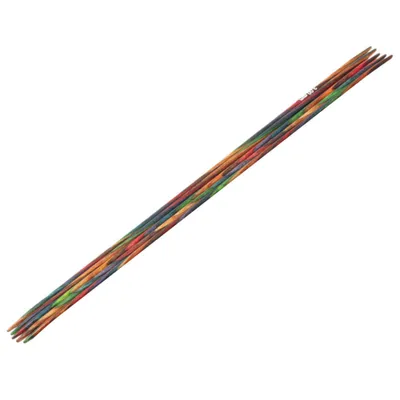 Produktbild von Lana Grossa Nadelspiel Strumpfstricknadeln Design-Holz Multicolor Länge 15/20 cm  Größe 20 cm / 3.25 mm