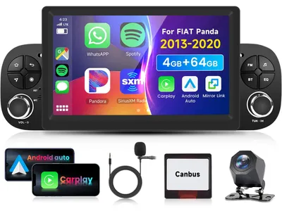 Obrázok produktu pre 7-palcové autorádio s Bluetooth a operačným systémom Android 15 pre vozidlá Fiat Panda (modelové roky 2013-2020)