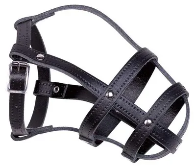 Zdjęcie produktu dla Kaganiec skórzany Nobby rozmiar 4; 29/37 cm, czarny