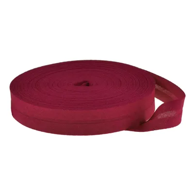 Produktbild von 25m Schrägband Baumwolle uni 20mm breit gefalzt Einfassband 50 Farben wählbar