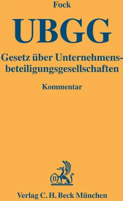Produktbild von Gesetz über Unternehmensbeteiligungsgesellschaften (UBGG)