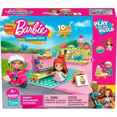 Obrázek produktu pro Stavebnice Mega Construx Barbie nejlepší kamarádky - cukrárna 76 dílů