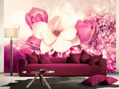 Produktbild von Vlies Fototapete 400x280 cm Tapeten Wandtapete XXL Blumen rose violett b-A-0293-a-c
