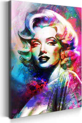 Produktbild von Wandbild Leinwandbild Marilyn Pop Art Kunstdruck XXL Wanddeko: 40x60x2cm
