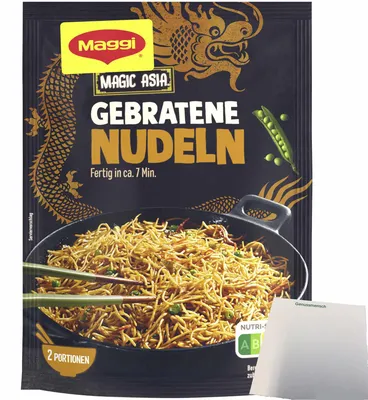Produktbild von Maggi Asia gebratene Nudeln mit Gemüse (121g Beutel) + usy Block