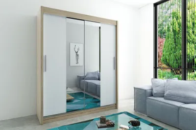 Produktbild von MINIO Kleiderschränke TOKYO 1 180 cm Sonoma / Weiße
