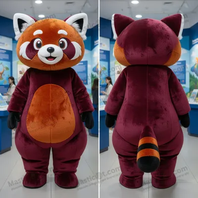 Produktbild von Überdimensionales MASTICOT Roter Panda Maskottkostüm in Kastanienrot