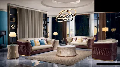 Produktbild von Ledersofa Sofagarnitur 3+2 Sitzer Set Garnitur Polstersofa Couch Designersofa