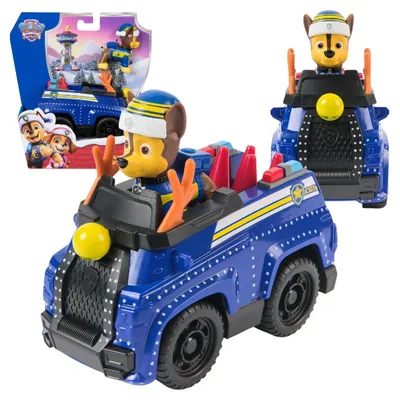Obrázek produktu pro Vánoční vozidlo Paw Patrol s figurkou Police Chase Holiday Cruiser