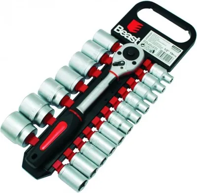 Zdjęcie produktu dla Beast Zestaw Kluczy Nasadowych 1/2", 8-32Mm - Profesjonalny, Chromowo-Wanadowy