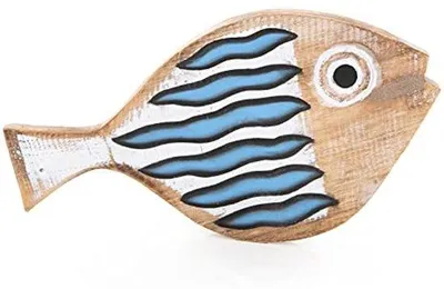 Produktbild von Famanu Fischfigur Holz - Maritime Wanddekoration