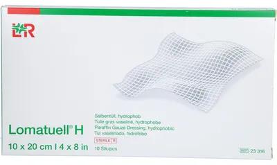 Image de Tulle à pommade Lomatuell H 10x20 cm stérile 10 pces