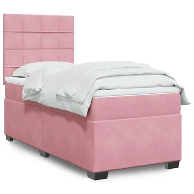 Immagine prodotto di Maison Exclusive - Letto boxspring con materasso Rosa 80x200 cm Velluto