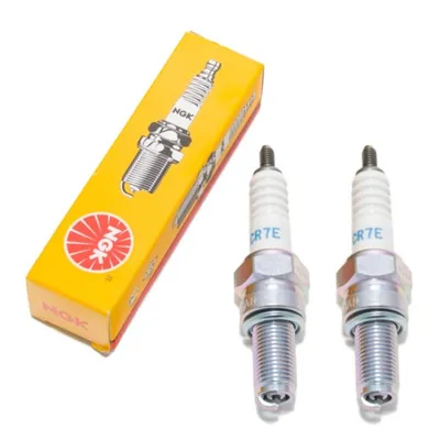 Produktbild von Zündkerzen Set NGK 2x CR7E Zündkerze entstört, 19,0mm Langgewinde Ø 10,0mm Hex 16,0mm, Elektrodenabstand 0,75mm, Wärmewert 7, 4509 / 4578 / 7513