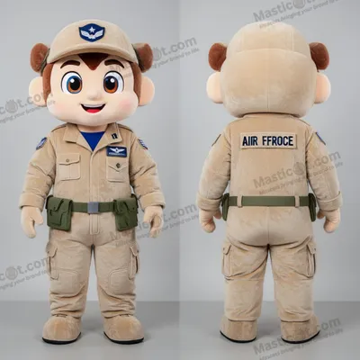 Immagine prodotto di Costume MASTICOT Gonfiabile Beige di un Soldato dell'Aeronautica Coraggioso