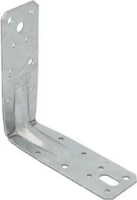 Produktbild von 20x Schwerlast-Winkelverbinder mit Sicke 128,5 x 128,5 x 45 mm verzinkt