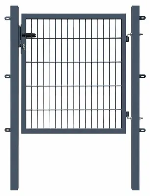 Produktbild von 100 x 100 cm Doppelstabmatten Gartentor Einzeltor Basic 6/5/6 mm Anthrazit