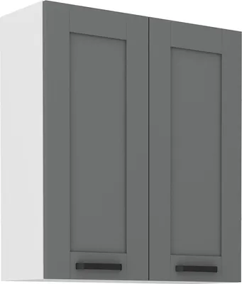Produktbild von Hoher Oberschrank LAILI – Breite 80 cm, grau/weiß