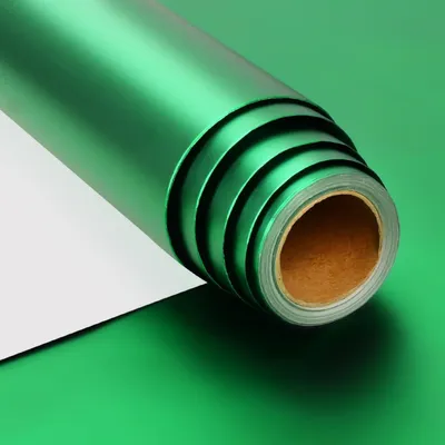 Image de Papier d'emballage, vert métallisé, 43 x 10 mètres