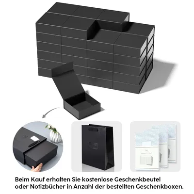 Produktbild von JiaWei Geschenkbox/ Grußkarte 24er Schwarz -L