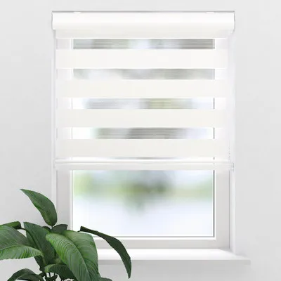Obrázek produktu pro Roleta den a noc SOLUNA D-R1 s bílou kazetou bílá 50 x 175 cm