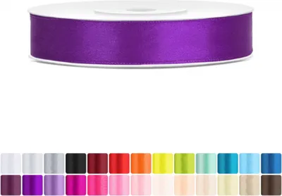 Produktbild von Satinband 12mm Lila - 25 Meter Rolle Geschenk- & Schleifenband