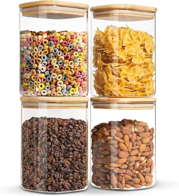 Produktbild von BUOAZR 1,1 L Vorratsdosen Set (4-tlg) luftdicht, BPA-frei
