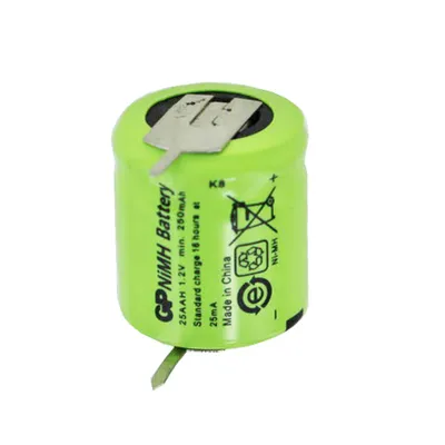 Produktbild von Akku passend für Sanyo N-110AA Akku NiMH 1/3 AA Mignon mit 1-er Print Kontakten