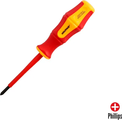 Produktbild von Wolfpack Destornillador Phillips Aislado Certificado VDE 1.000 V. Medida PH 1 - 4,5 x 80 mm., 68 g