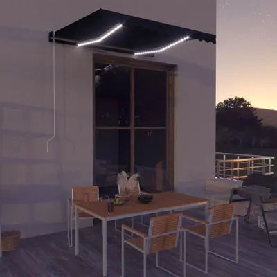Produktbild von Maison Exclusive - Markise Manuell Einziehbar mit LED 300x250 cm Anthrazit