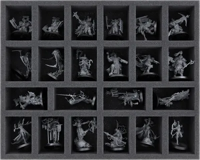 Produktbild von Schaumstoffeinlage 22 Fächer für Warhammer Underworlds Miniaturen
