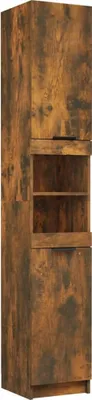 Immagine prodotto di vidaXL Mobile da bagno in rovere fumé 32x34x188,5 cm Materiale a base di legno