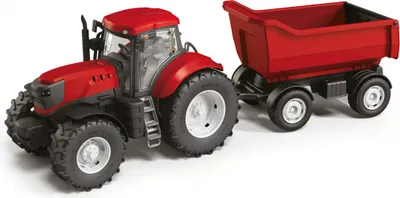 Productafbeelding van Tractor voor kinderen, rood, met omgekeerde cabine, in doos, schaal 1:16