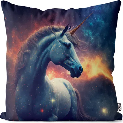 Produktbild von VOID Einhorn Sterne Weltall Kissenbezug Kissenhülle sofa couch wohnzimmer dekoration wasserfest Outdoor Garten Kissen bezug deko