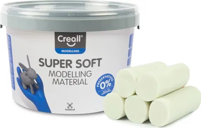 Immagine prodotto di Creall® Argilla da modellare bianca super morbida 1750 g
