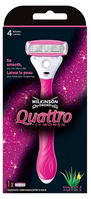 Zdjęcie produktu dla Wilkinson Sword Quattro for Women maszynka do golenia i 1 ostrze dla kobiet