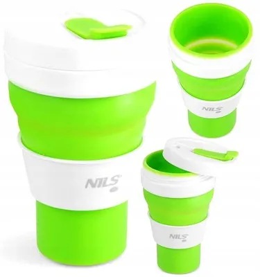 Produktbild von NILS CAMP NC4103 Faltbarer Silikonbecher 600ml hellgrün