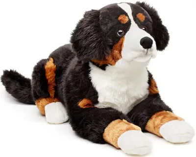Produktbild von Große weiche Plüschhund-Liegefigur für Kinder und Erwachsene