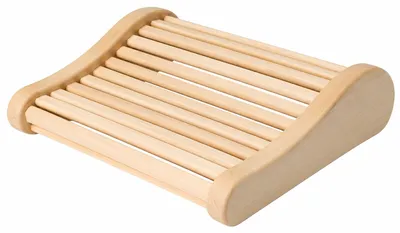 Produktbild von HAF 1x Sauna Funktionskopfstütze Espe | Kopfstütze & Rückenstütze aus 100% natürlichem Espenholz | Breite Liegefläche | Ergonomische Holzauflage