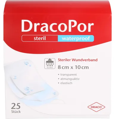 Obrázek produktu pro DracoPor vodotěsný 8 cm x 10 cm steriler Wundverband, 25 St. Wundauflagen