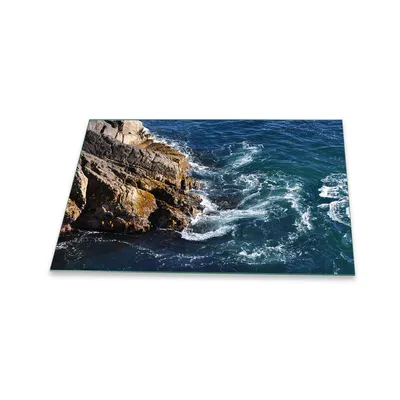 Produktbild von Herdabdeckplatte Glaskeramik 1 Teilig 80x52 Meer Blau Abdeckung Glas Spritzschutz Deko