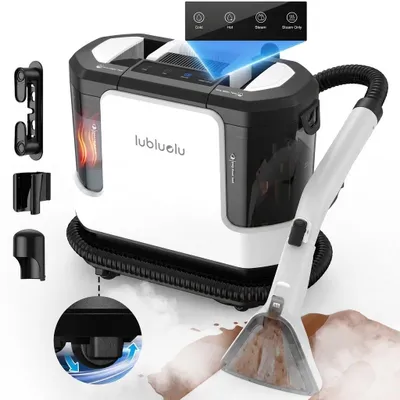 Produktbild von Lubluelu V11 Polsterreiniger Waschsauger Teppichreiniger 30KPa Dampffunktion 4 Modi 1900W mit 1,9L+1,1L Doppeltank für Sofa Auto Matratze Touchdisplay