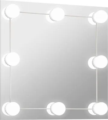 Produktbild von vidaXL Wandspiegel mit LED-Beleuchtung Quadratisch Glas