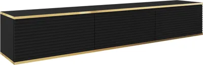 Obrázek produktu pro TV dolní skříňka Rodi - TV skříňka 175 cm, obývací pokoj, PUSH TO OPEN, TV nábytek se 2 klapkami + MDF (černá)