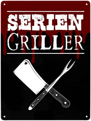 Produktbild von Seriengriller Metallschild XXL in 28x38 cm für den Grill als Gartendeko